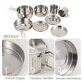 thumbnail image 1 of Outdoor Camping Cookware Mess Kit 8PCS Stainless Steel Cooking Pot and Pan Set with Plates Cups for Outdoor Camping Hiking Backpacking, 1 of 7