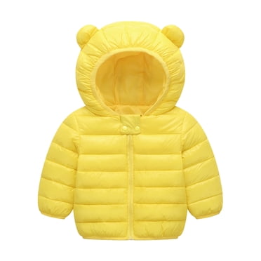 Toddler Baby Winter Coat Little Boys Girls Puffer Coat Cute Bear Ears with Hoods Long Sleeve Light Winter Coats for Baby Boys Baby Boy Jacket Baby Girl Clothes Winter 2-3 Years