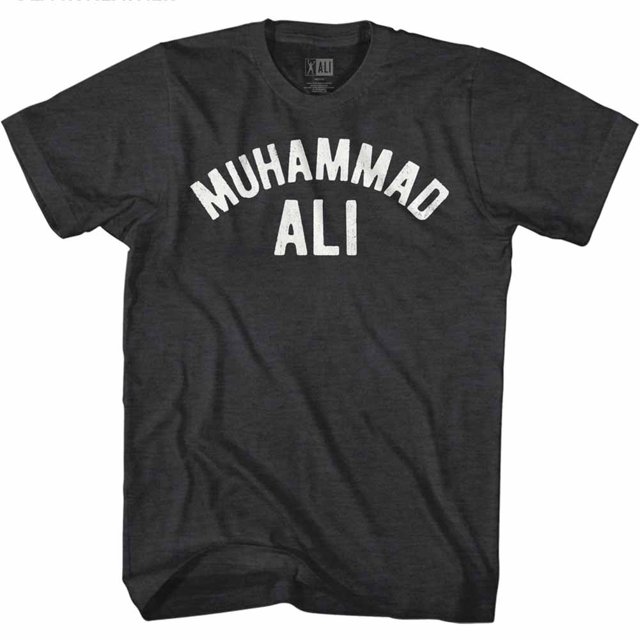 Muhammad Ali 60s Goat Greatest Boxer Black Heather Adult T-Shirt Tee