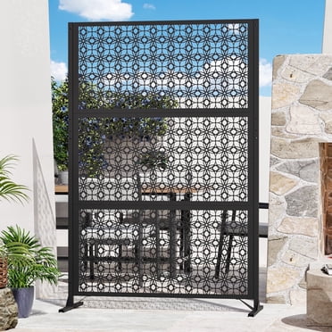 Modern Shade 4x6 FT Artistic Metal Privacy Screen - Petal Weave
