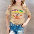 thumbnail image 2 of T-shirts à Col en V Filles T-Shirt à Manches Longues pour Enfants T-Shirt Décontracté Imprimé à Col Rond à Manches Courtes pour Filles T-Shirt Chemise Décontractée, 2 of 5