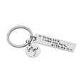 thumbnail image 1 of Up to 65% Off Couple Keychain Letter Stainless Steel Keychain Birthday Gift Necklace Rings Earring Jewelry on Clearance, 1 of 2