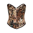 thumbnail image 1 of Diconna Women's Shapewear Print Design Front Hook Buckle Back Drawstring Strap Slim Fit Push Up Shaper Tops, 1 of 9