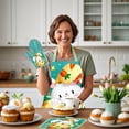 thumbnail image 1 of TIMIFIS Polyester Apron, Easter Cooking Apron Insulated Mitts Insulated Pads Three Piece Set Suspender Apron Kitchen Cooking Apron Bbq Apron Holiday Decorative Sleeveless Apron Home Decor, 1 of 6