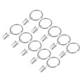 thumbnail image 1 of Unique Bargains Anneaux de Rideau avec Pinces, Lot de 36 Anneaux à Pince pour Draperies, Crochets pour Anneaux à Pince de Rideau de 1,22 Po (Argent), 1 of 5