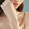 thumbnail image 3 of WIFKLSIIPG Bracelet en Acier Inoxydable à Double Chaîne Simple, 26 Lettres, Initiales pour Femmes et Adolescentes, 3 of 3