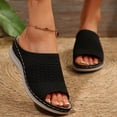thumbnail image 4 of Wedge Orthopedic Slides Sandals for Women Plantar Fasciitis Comfortable Arch Support Walking Work Slip on, 4 of 6