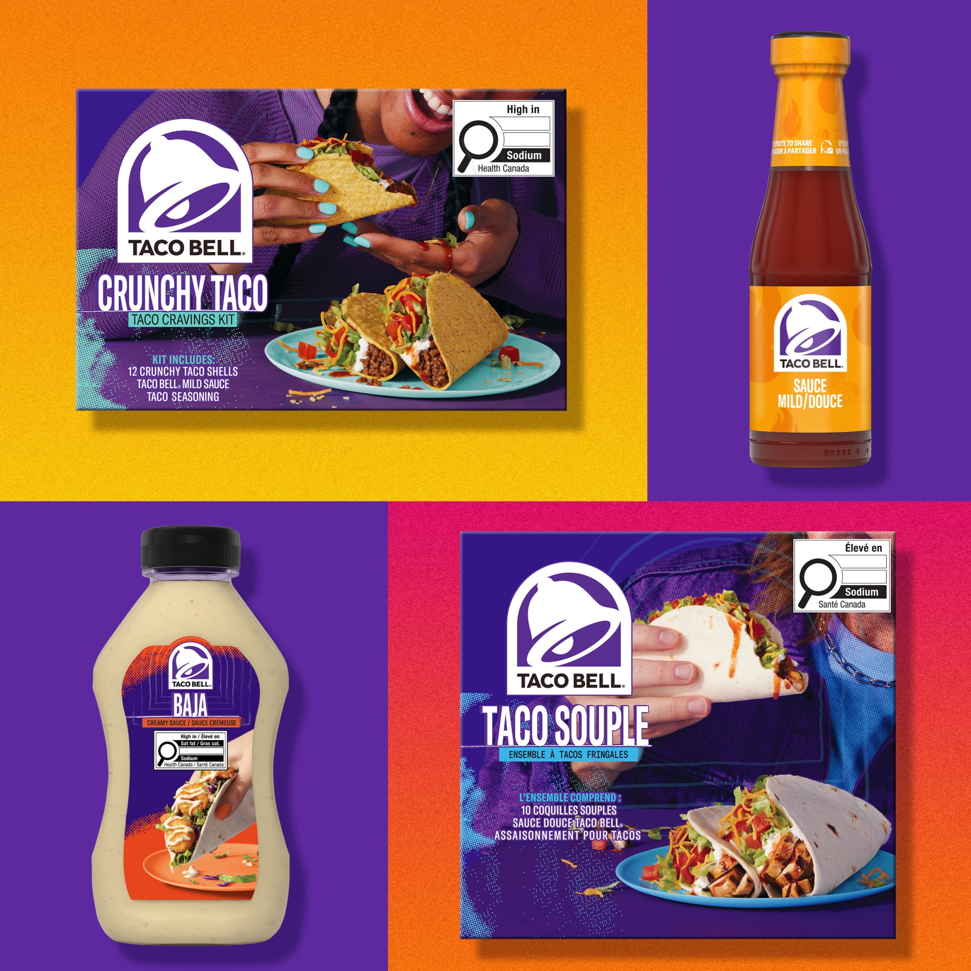 Ensemble À Tacos Fringales Taco Souple, Boîte