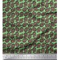 thumbnail image 1 of Soimoi Tissu en Coton Cambrique Spirale & Paisley Imprimé 1 Yard 42 Pouces de Large, 1 of 3
