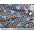 thumbnail image 2 of Soimoi Cotton Poplin Fabric Check,Leaves & Rose Flower Decor Fabric Printed Yard 56 Inch Wide, 2 of 3