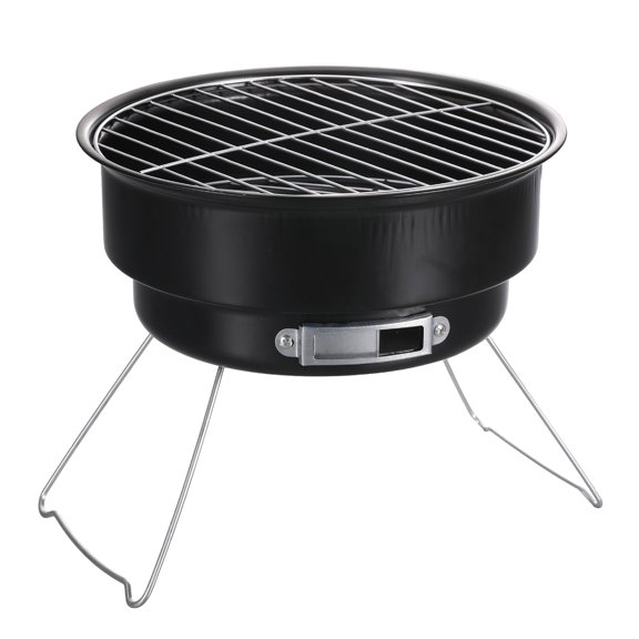 Kilougeis Vente Chaude Barbecue Rond Portable pour l'Extérieur Barbecue en Acier Inoxydable Pliable avec Bloc Réfrigérant Four Barbecue