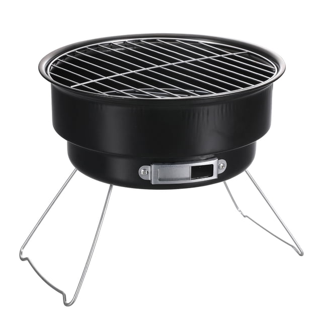 Gkeoshab Barbecue Grill Portable Rond Barbecue Grill Extérieur en Acier Inoxydable Barbecue Pliant avec Bloc Réfrigérant Four Barbecue Grill Maison et Jardin