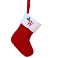 thumbnail image 1 of Christmas Tree Decorative Socks With Embroidered Initial Letters Red Green White Knit Stockings, 1 of 2