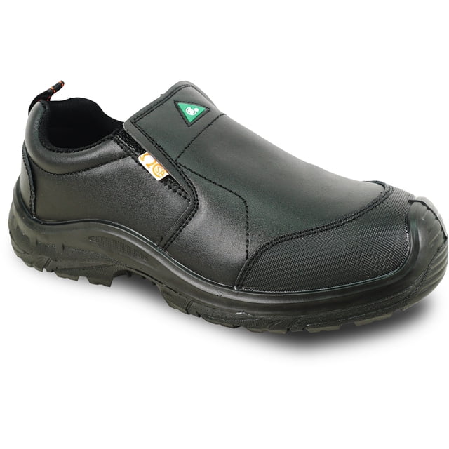 vangelo ASTM and CSA Approved Steel Toe Men Safety Shoe HELMUT-4 Puncture and Toe Protection Non-Slip Black Size 9.5W