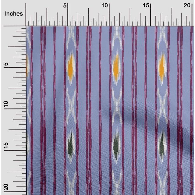 oneOone Polyester Lycra Fabric Stripe Ikat Print Fabric By Yard 56 Inch Wide