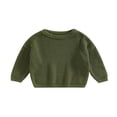 thumbnail image 1 of Toddler Baby  Neck Sweaters  Long Sleeve Solid Color Loose Knitted Pullovers, 1 of 7