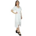 thumbnail image 3 of Bimba Womens Asymmetrical Shift Dress Mid-Calf Summer Rayon Day Dresses, 3 of 8