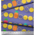 thumbnail image 2 of Soimoi Tissu en Rayonne Violet Tranches de Pin et Citron Imprimé 1 Yard 56 Pouces de Large, 2 of 5