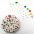 thumbnail image 4 of 100Pcs Plastic Flat Head Pins Straight Quilting Pins Mixed Neddle Plastic Straight Quilting Color DIY Sewing Needles, Dark Color Flower, 4 of 7