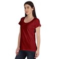 thumbnail image 4 of Inkmeso T-Shirt Basique à Encolure Dégagée Décontracté à Manches Courtes en Coton Uni T-Shirt Haut pour Femmes, 4 of 8