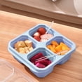 thumbnail image 1 of Wuztai Boîte Bento à 4 Compartiments, Contenants à Lunch Réutilisables Divisés pour Enfants et Adultes, Contenants Empilables pour Préparation de Repas Allant au Micro-Ondes pour l'École, le Travail et les Voyages, 1 of 7