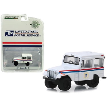 Greenlight 29997 1971 Jeep DJ-5 United States Postal Service USPS Blanc Passe-Temps Exclusif 1-64 Voiture Modèle Moulée sous Pression