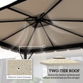 thumbnail image 4 of Outsunny Toit de Rechange pour Pavillon à Double Toit 10'x10 Pieds, Beige, 4 of 10