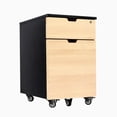 thumbnail image 1 of Desky Wooden Minimal Filing Cabinet - Black / Maple Hardwood, 1 of 10