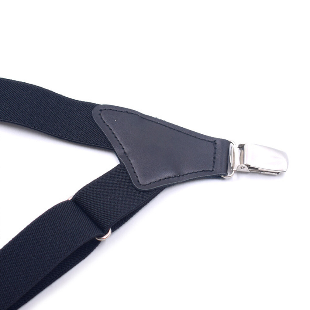 Polyester Men Women Brace Fashionable Replacement Portable Stylish Adjustable Decorative Tear-resistant Exquisite Elastic Back Braces with 2 Clips Blue