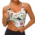 thumbnail image 3 of Balery Dinosaur Pattern Racerback Sports Bras for Women - Padded Seamless High Impact Support for Yoga Gym Workout Fitness-Small, 3 of 8