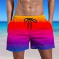 thumbnail image 2 of Teissuly Shorts d'Été Rabais Hommes Décontractés Mode Shorts Dégradés avec Poches Taille Élastique Pantalons de Plage, 2 of 5