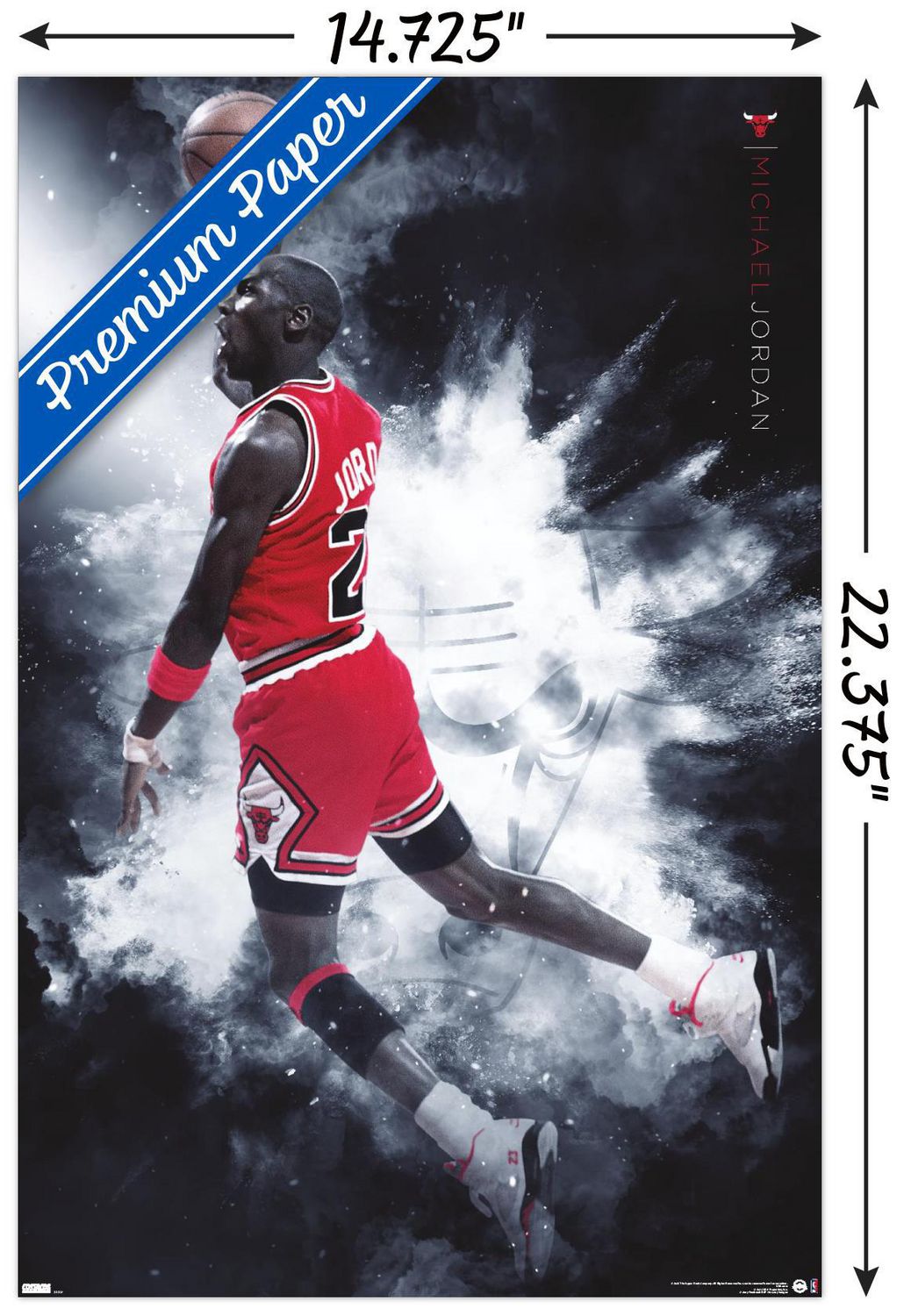 Michael Jordan - Burst Wall Poster, 22.375" x 34"