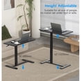 thumbnail image 3 of Table Mobile de Surlit à Hauteur Réglable avec Roues Cachées, Table d'Appoint en Forme de C pour Chevet et Canapé, Bureau Portable pour Ordinateur Portable pour Hôpital, Maison, Bureau, 3 of 9