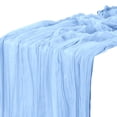 thumbnail image 1 of VogueV Chemin de Table Plateau à Fromage - Décor de Salle à Manger Texturé Froissé Bleu Pâle, 1 of 5