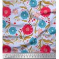 thumbnail image 1 of Soimoi polyester Crepe Fabric Leaves & Floral Artistic Decor Fabric Printed Yard 52 Inch Wide, 1 of 5