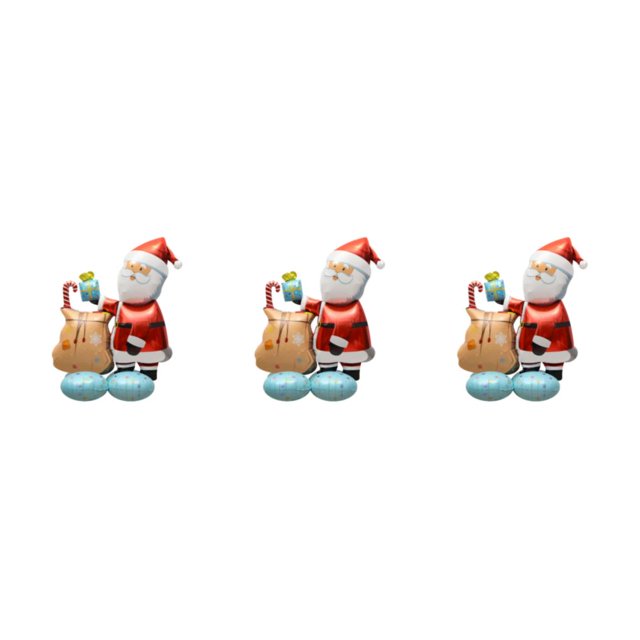 Ruiboury Party Decor Essential Christmas Foil Balloons With Exquisite Patterns Balloon Christmas Suitable For Any Places multicolor Gift Box Santa Claus 3Set