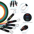 thumbnail image 4 of 11PCS Resistance Bands Set - Includes 5 Stackable Exercise Bands with Waterproof Carrying Bag, Door Anchor, Handles, Ankle Straps - Stackable Up To 75lbs, 4 of 8