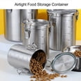 thumbnail image 4 of Pet Food Storage Container,Leakage Proof Design Pet Food Storage Bin 304 Stainless Steel Airtight Food Canister Dry Food Storage for Countertop Display or Kitchen Storage, 4 of 7