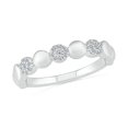 thumbnail image 1 of DGOLD Bague de Mode Métallique Gracieuse en Or Blanc 10 Kt avec Diamant Blanc Rond (1/6 cttw), 1 of 2