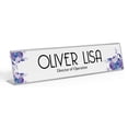 thumbnail image 1 of Printtoo Personalized Desk Name Plate Pretty Floral Custom Acrylic Office Desk Name Plate Accessory 2x8 Inches, 1 of 5