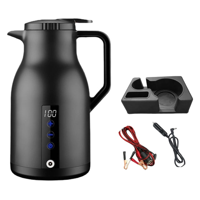 Car Kettle Kettle Truck Kettle Fast Heating Kettle Electric Car Kettle Tea Maker Black With Base