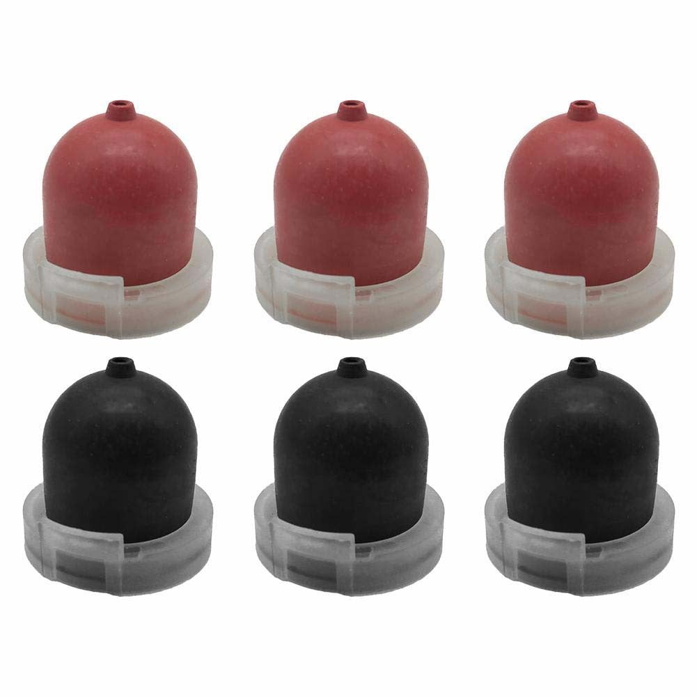6PCS Carburetor for r Bulbs For BS 694395 5085, Rubber And Plastic Oil Bubbles For Lawn Mower Small Engine Fuel System, Garden Tools Accessories, Red And Black