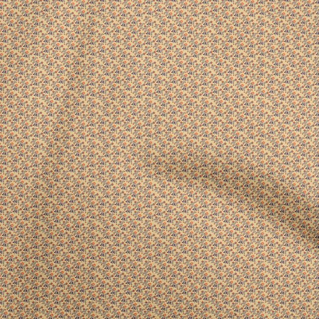 oneOone Rayon Yellow Fabric Floral Sewing Craft Projects Fabric Prints By Yard 56 Inch Wide
