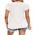thumbnail image 3 of Tops Amples avec Col en V à Manches Courtes pour T-Shirts d'Été pour Femmes, 3 of 5