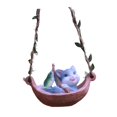 thumbnail image 1 of Abbracc Hanging Hammock Swing Animal Statue Animal Sculpture for Car Rearview Mirror Kitten, 1 of 9