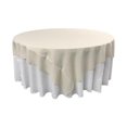 thumbnail image 1 of LA Linen TCpop90x90-IvoryP25 Nappe Carrée en Popeline de Polyester Ivoire - 90 x 90 Po., 1 of 4
