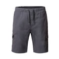 thumbnail image 1 of Mens Shorts Casual Solid Color Pocket High Waist Drawstring Knee Length Shorts Pants with Multi Pockets, 1 of 5