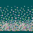 thumbnail image 1 of Soimoi Blue Cotton Cambric Fabric Insect Panel Print Sewing Fabric BTY 42 Inch Wide, 1 of 1