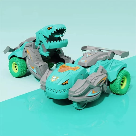 Meitianfacai Jouets Dinosaures Transformables Voiture Dinosaure Transformeur Jouet Voiture de Course à Rétrofriction