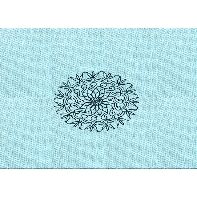 Ahgly Company Machine Washable Indoor Rectangle Transitional Electric Blue Area Rugs, 2' x 3'